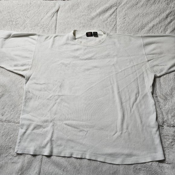 Vintage American Outpost Ribbed Heavyweight Short Sleeve Cotton Crew T Shirt L - Picture 1 of 7